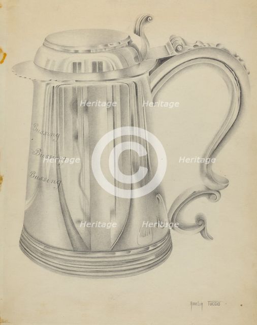 Silver Tankard, c. 1936. Creator: Amelia Tuccio.