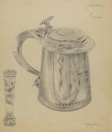 Silver Tankard, c. 1936. Creator: Amelia Tuccio