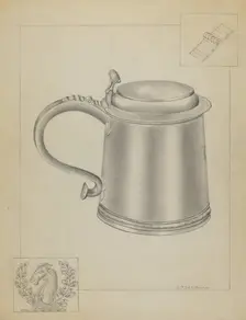 Silver Tankard, c. 1936. Creator: Gordon Sanborn