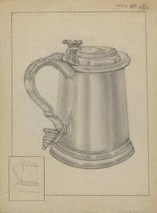 Silver Tankard, c. 1936. Creator: Gordon Sanborn