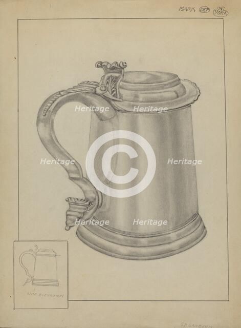 Silver Tankard, c. 1936. Creator: Gordon Sanborn.