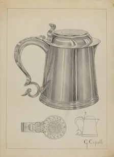 Silver Tankard, c. 1936. Creator: Giacinto Capelli