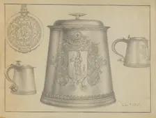 Silver Tankard, c. 1936. Creator: Eugene La Foret