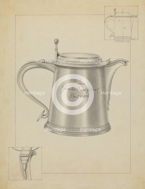 Silver Tankard, c. 1936. Creator: Filippo Porreca.
