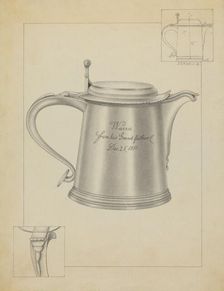 Silver Tankard, c. 1936. Creator: Filippo Porreca