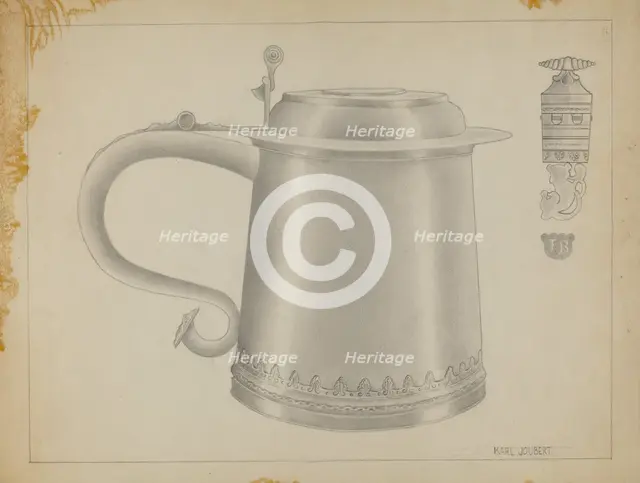 Silver Tankard, c. 1936. Creator: Karl Joubert.