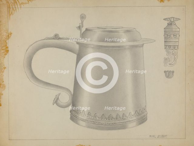 Silver Tankard, c. 1936. Creator: Karl Joubert.