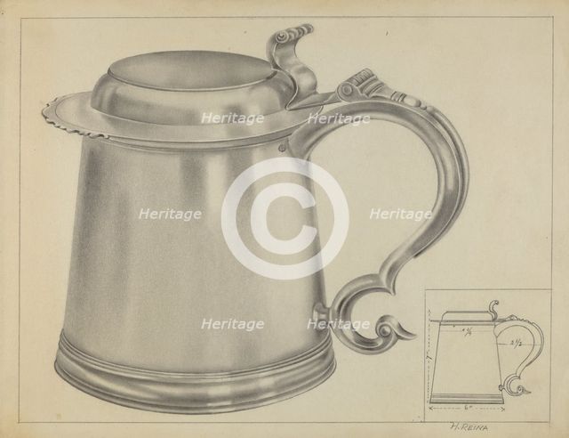 Silver Tankard, c. 1936. Creator: Horace Reina.