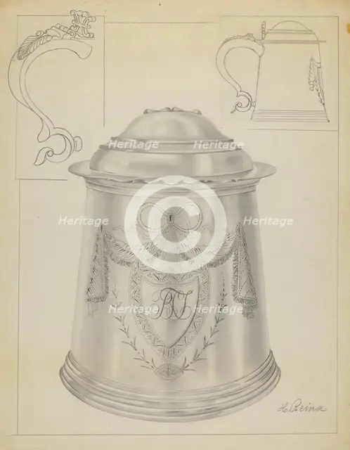 Silver Tankard, c. 1936. Creator: Horace Reina.