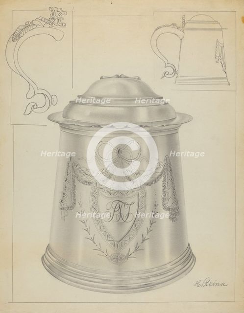 Silver Tankard, c. 1936. Creator: Horace Reina.
