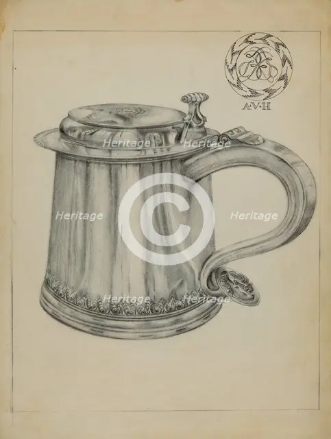 Silver Tankard, c. 1936. Creator: Horace Reina.