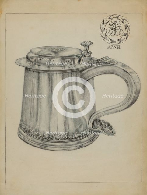 Silver Tankard, c. 1936. Creator: Horace Reina.