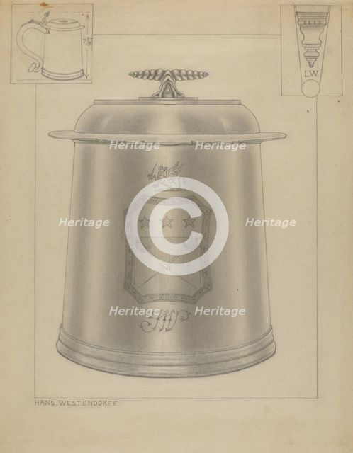 Silver Tankard, c. 1936. Creator: Hans Westendorff.