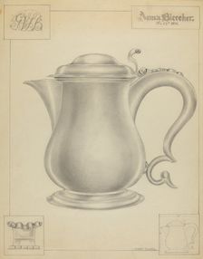 Silver Tankard, c. 1936. Creator: Hester Duany