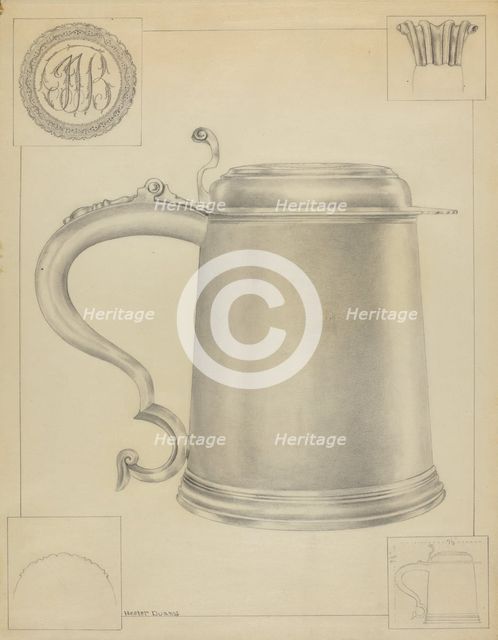 Silver Tankard, c. 1936. Creator: Hester Duany.