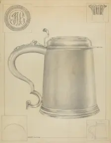 Silver Tankard, c. 1936. Creator: Hester Duany