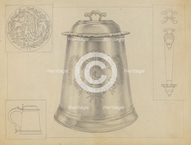 Silver Tankard, c. 1936. Creator: Isidore Steinberg.