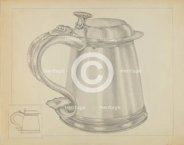 Silver Tankard, c. 1936. Creator: Isidore Steinberg.