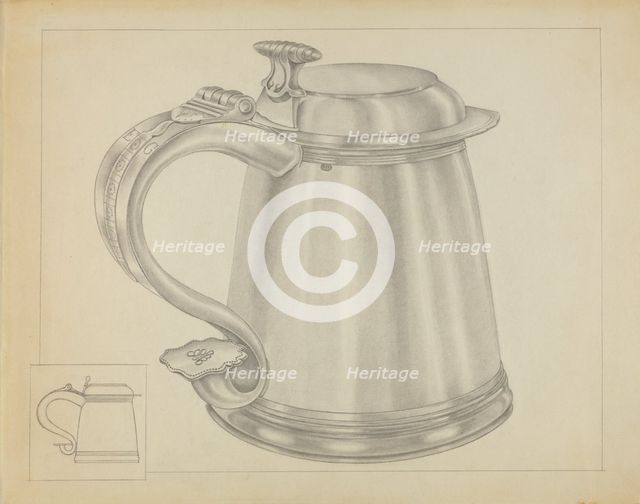 Silver Tankard, c. 1936. Creator: Isidore Steinberg.
