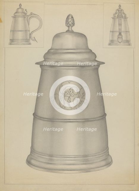 Silver Tankard, c. 1936. Creator: Isidore Steinberg.
