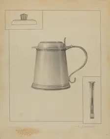 Silver Tankard, c. 1936. Creator: Leo Drozdoff