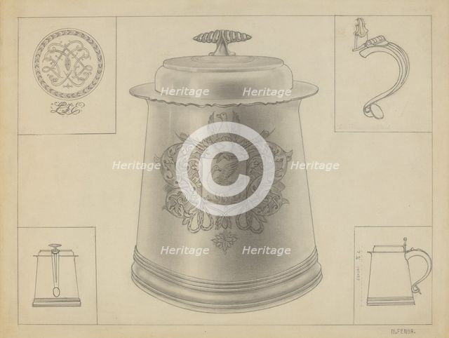 Silver Tankard, c. 1936. Creator: Michael Fenga.