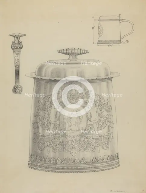 Silver Tankard, c. 1936. Creator: Simon Weiss.