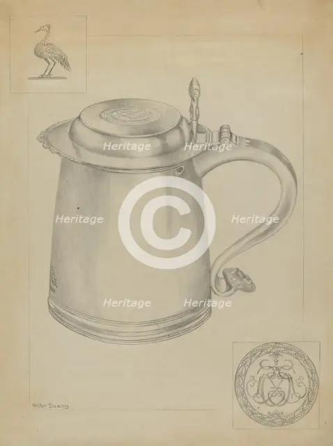 Silver Tankard, c. 1937. Creator: Hester Duany.