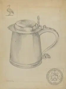 Silver Tankard, c. 1937. Creator: Hester Duany