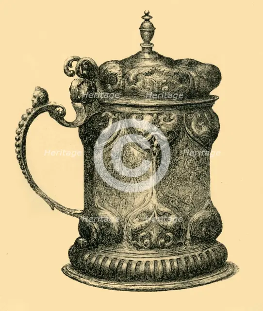 Silver tankard, c1625, (1881). Creator: J Brooke.