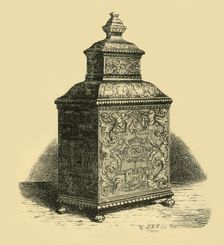 Silver tea caddy, 1716, (1881). Creator: W. M. McGill