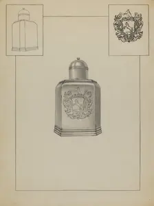Silver Tea Caddy, c. 1937. Creator: Michael Fenga