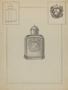 Silver Tea Caddy, c. 1937. Creator: Michael Fenga