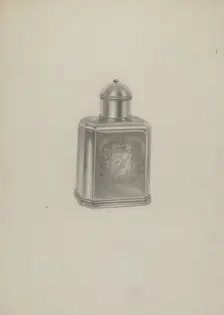 Silver Tea Caddy, c. 1937. Creator: Michael Fenga