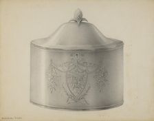 Silver Tea Caddy, c. 1937. Creator: Nicholas Zupa