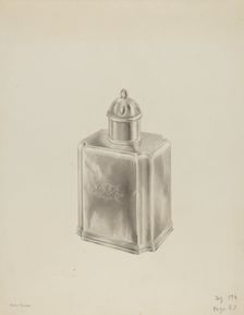 Silver Tea Caddy, c. 1939. Creator: Hester Duany