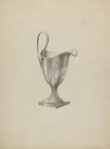 Silver Tea Set Creamer, 1935/1942. Creator: Simon Weiss