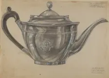 Silver Teapot, 1934. Creator: Margaret Knapp