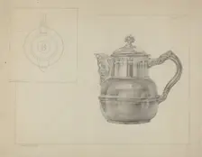Silver Teapot, 1935/1942. Creator: Carmel Wilson