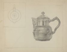 Silver Teapot, 1935/1942. Creator: Carmel Wilson