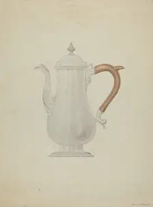 Silver Teapot, 1935/1942. Creator: David P. Willoughby