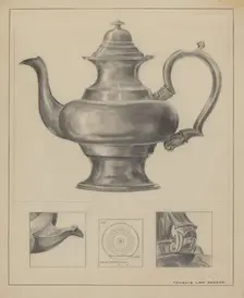 Silver Teapot, 1935/1942. Creator: Francis Law Durand