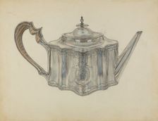Silver Teapot, 1935/1942. Creator: Frank Fumagalli