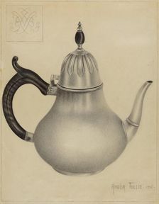 Silver Teapot, 1936. Creator: Amelia Tuccio