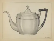 Silver Teapot, 1936. Creator: Giacinto Capelli