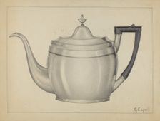 Silver Teapot, 1936. Creator: Giacinto Capelli