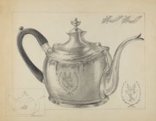 Silver Teapot, c. 1935. Creator: Hester Duany
