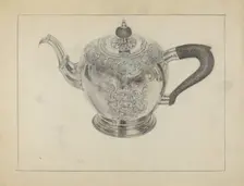 Silver Teapot, c. 1936. Creator: Vincent Carano