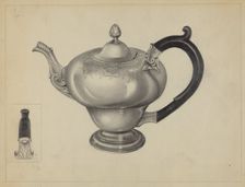 Silver Teapot, c. 1936. Creator: Aaron Fastovsky