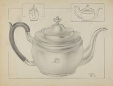 Silver Teapot, c. 1936. Creator: Clayton Braun